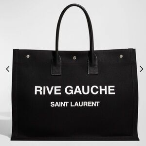Yves Saint Laurent Black Rive Gauche Tote